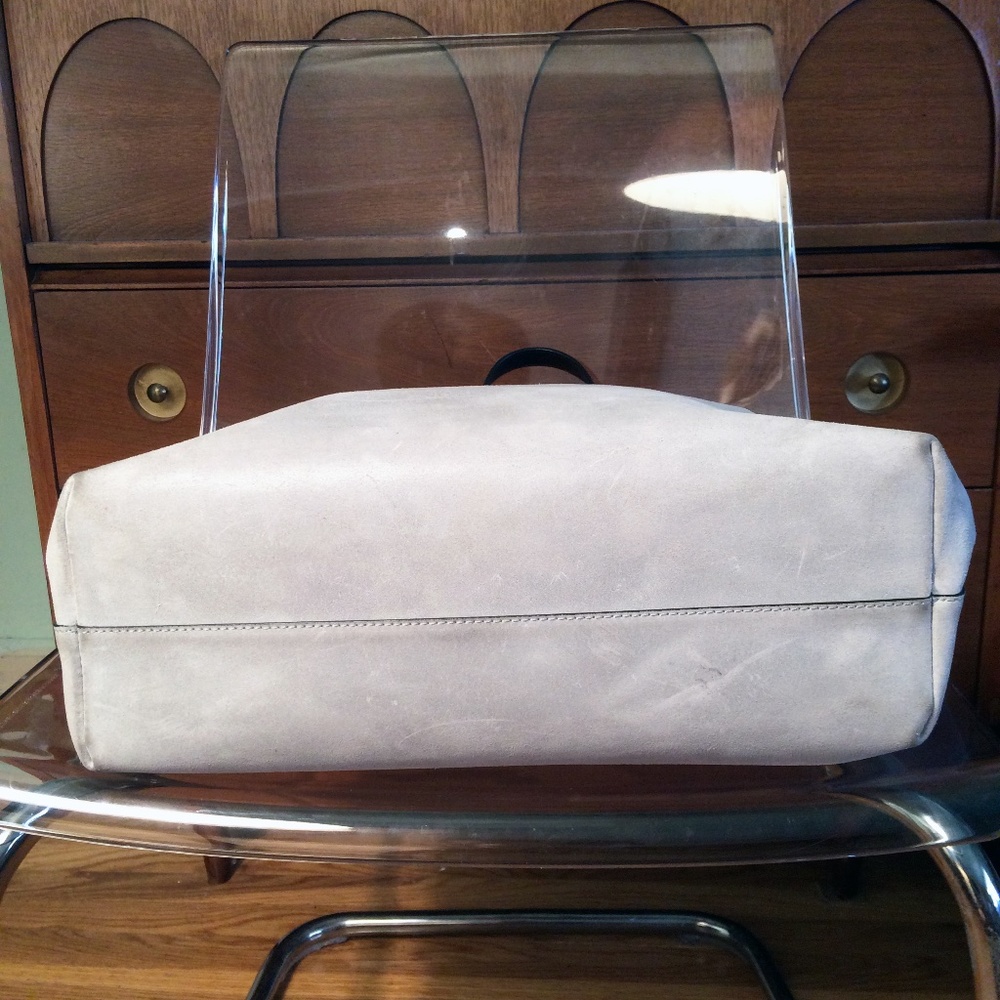Ghurka Gray & Black Leather Broadway II Large Tote - Picture 4 of 10